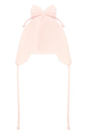 Детского хлопковая шапка IL TRENINO светло-розового цвета, арт. 21 5004 | Фото 2 (Материал: Хлопок, Текстиль; Региональные ограничения белый список (Axapta Mercury): RU)