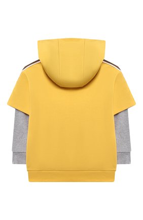Детский хлопковое худи FENDI желтого цвета по цене 51850 руб., арт. JMH144/AEXM/3A-6A | Фото 2 Детский хлопковое худи FENDI желтого цвета, арт. JMH144/AEXM/3A-6A | Фото 2 (Материал внешний: Хлопок; Рукава: Длинные; Мальчики Кросс-КТ: Толстовка-одежда, Худи-одежда; Региональные ограничения белый список (Axapta Mercury): RU; Ростовка одежда: 4 года | 104 см, 5 лет | 110 см, 6 лет | 116 см)