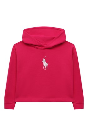 Детский укороченное худи из хлопка POLO RALPH LAUREN фуксия цвета по цене 7985 руб., арт. 313838563 | Фото 1 Детский укороченное худи из хлопка POLO RALPH LAUREN фуксия цвета, арт. 313838563 | Фото 1