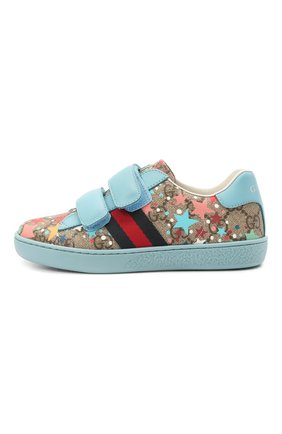 Детские кеды GUCCI синего цвета по цене 24200 руб., арт. 463090/2R610 | Фото 2 Детские кеды GUCCI синего цвета, арт. 463090/2R610 | Фото 2