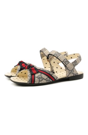 Детские босоножки GUCCI синего цвета по цене 27100 руб., арт. 647051/20Q20 | Фото 1 Детские босоножки GUCCI синего цвета, арт. 647051/20Q20 | Фото 1