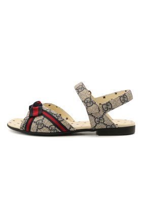 Детские босоножки GUCCI синего цвета по цене 27100 руб., арт. 647051/20Q20 | Фото 2 Детские босоножки GUCCI синего цвета, арт. 647051/20Q20 | Фото 2