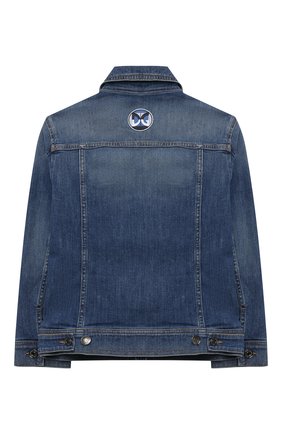 Детского джинсовая куртка DOLCE & GABBANA синего цвета по цене 34150 руб., арт. L41B95/LD915/8-14 | Фото 2 Детского джинсовая куртка DOLCE & GABBANA синего цвета, арт. L41B95/LD915/8-14 | Фото 2