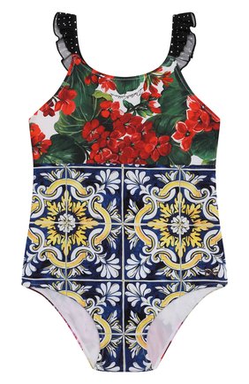 Детского слитный купальник DOLCE & GABBANA разноцветного цвета по цене 16850 руб., арт. L5J822/G7YMR/2-6 | Фото 1 Детского слитный купальник DOLCE & GABBANA разноцветного цвета, арт. L5J822/G7YMR/2-6 | Фото 1 (Материал внешний: Синтетический материал; Девочки Кросс-КТ: Купальники-пляж; Ростовка одежда: 2 года | 92 см, 3 года | 98 см, 4 года | 104 см, 5 лет | 110 см, 6 лет | 116 см)