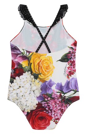 Детского слитный купальник DOLCE & GABBANA разноцветного цвета по цене 16850 руб., арт. L5J822/G7YMR/2-6 | Фото 2 Детского слитный купальник DOLCE & GABBANA разноцветного цвета, арт. L5J822/G7YMR/2-6 | Фото 2 (Материал внешний: Синтетический материал; Девочки Кросс-КТ: Купальники-пляж; Ростовка одежда: 2 года | 92 см, 3 года | 98 см, 4 года | 104 см, 5 лет | 110 см, 6 лет | 116 см)