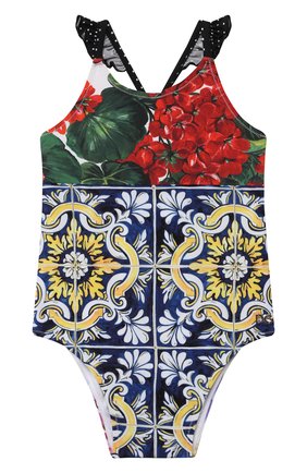 Детского слитный купальник DOLCE & GABBANA разноцветного цвета по цене 15950 руб., арт. L2J822/G7YMR | Фото 1 Детского слитный купальник DOLCE & GABBANA разноцветного цвета, арт. L2J822/G7YMR | Фото 1