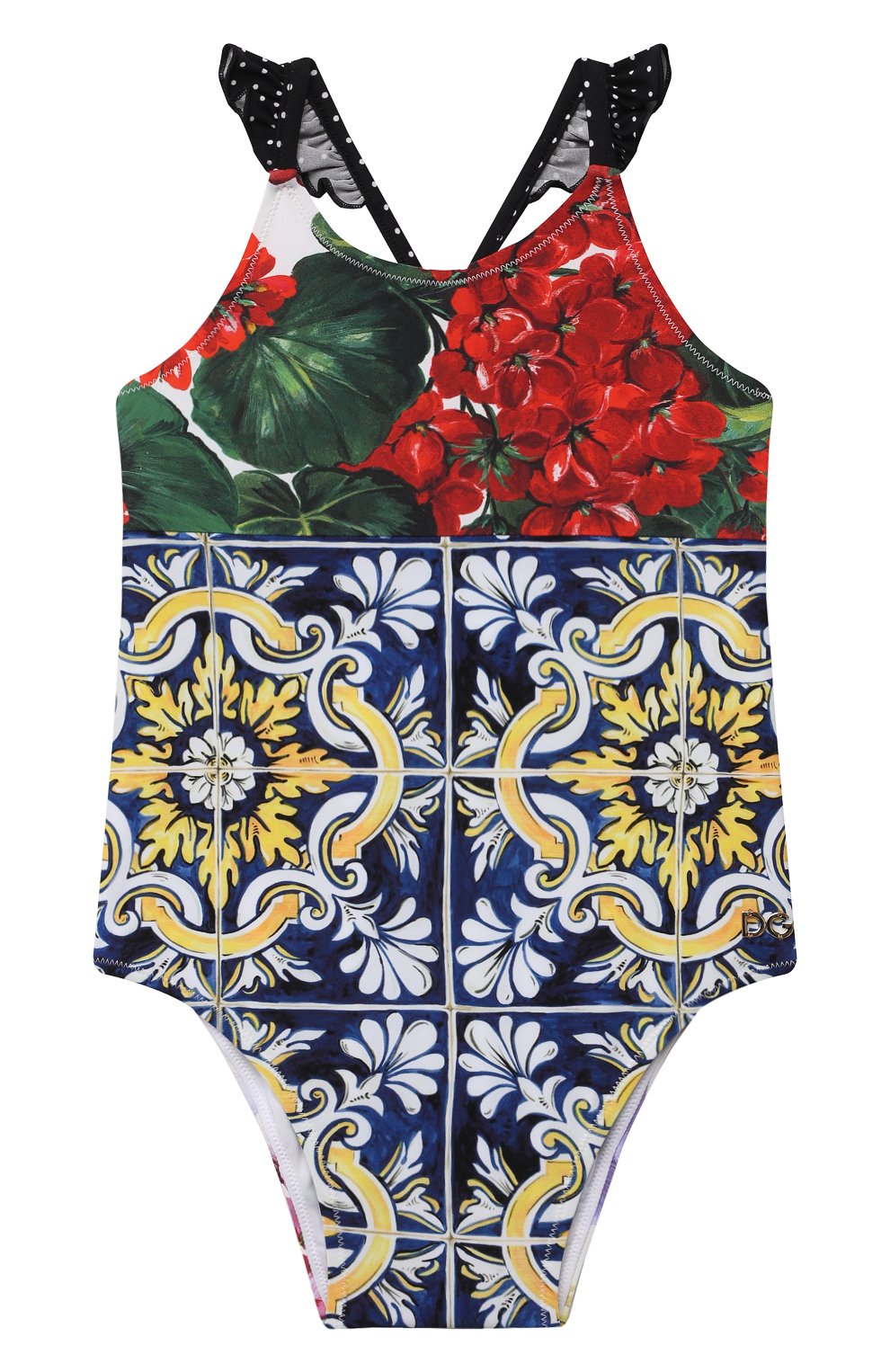 Детского слитный купальник DOLCE & GABBANA разноцветного цвета, арт. L2J822/G7YMR | Фото 1 (Кросс-КТ НВ: Купальники; Региональные ограничения белый список (Axapta Mercury): RU; Ростовка одежда: 12 мес | 80 см, 18 мес | 86 см, 24 мес | 92 см)