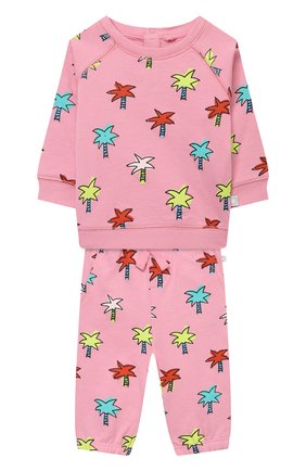 Детский комплект из свитшота и брюк STELLA MCCARTNEY розового цвета по цене 8210 руб., арт. 602843/SQJE4 | Фото 1 Детский комплект из свитшота и брюк STELLA MCCARTNEY розового цвета, арт. 602843/SQJE4 | Фото 1