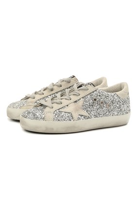 Детские кеды superstar GOLDEN GOOSE DELUXE BRAND серебряного цвета по цене 18500 руб., арт. GYF00101.F000416 | Фото 1 Детские кеды superstar GOLDEN GOOSE DELUXE BRAND серебряного цвета, арт. GYF00101.F000416 | Фото 1