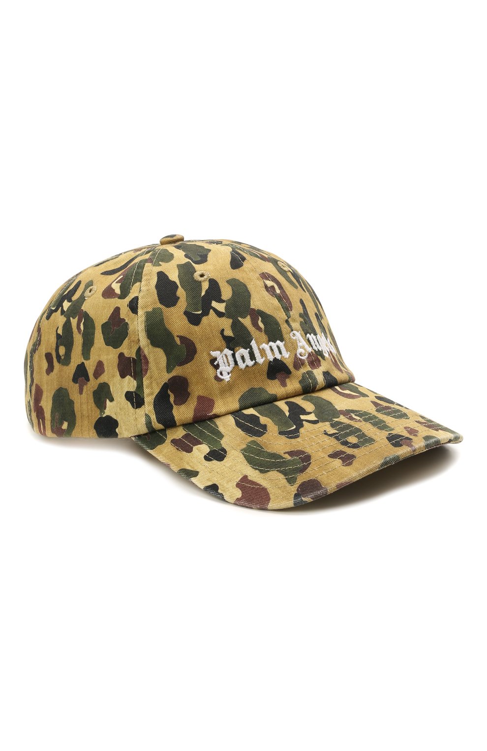 Мужской хлопковая бейсболка PALM ANGELS хаки цвета, арт. PMLB003S21FAB0055610 | Фото 1
