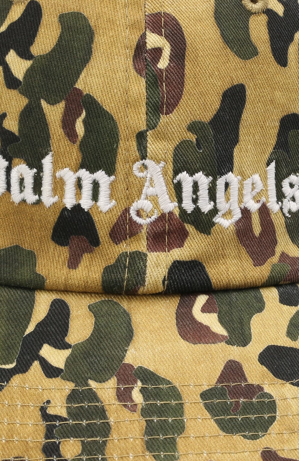 Мужской хлопковая бейсболка PALM ANGELS хаки цвета по цене 12750 руб., арт. PMLB003S21FAB0055610 | Фото 3 Мужской хлопковая бейсболка PALM ANGELS хаки цвета, арт. PMLB003S21FAB0055610 | Фото 3