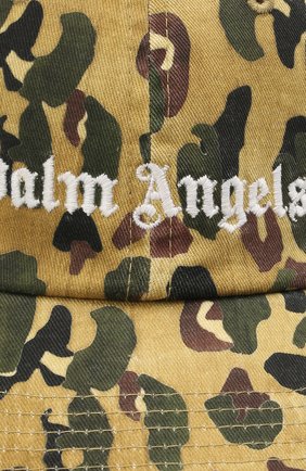 Мужской хлопковая бейсболка PALM ANGELS хаки цвета по цене 12750 руб., арт. PMLB003S21FAB0055610 | Фото 3 Мужской хлопковая бейсболка PALM ANGELS хаки цвета, арт. PMLB003S21FAB0055610 | Фото 3