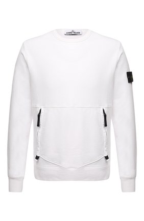 Мужской хлопковый свитшот STONE ISLAND белого цвета по цене 24200 руб., арт. 741563451 | Фото 1 Мужской хлопковый свитшот STONE ISLAND белого цвета, арт. 741563451 | Фото 1