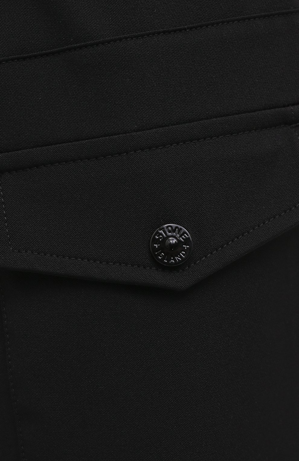 Мужские брюки STONE ISLAND черного цвета, арт. 7415312X4 | Фото 5 (Длина (брюки, джинсы): Стандартные; Случай: Повседневный; Материал внешний: Синтетический материал; Стили: Гранж)