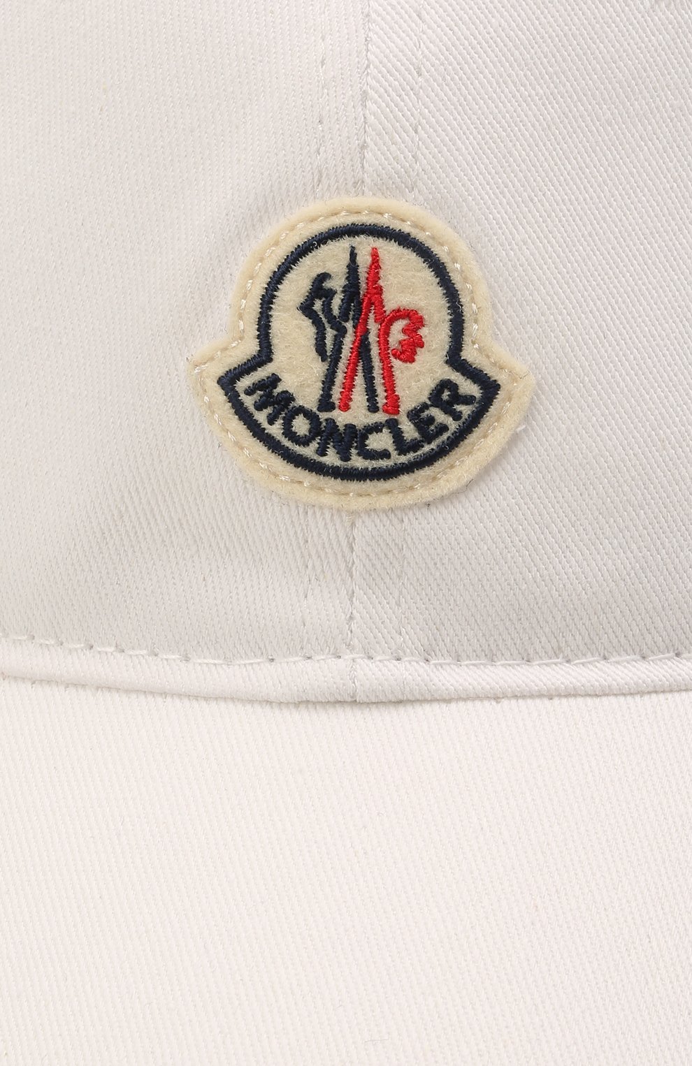 Мужской хлопковая бейсболка MONCLER белого цвета по цене 12500 руб., арт. G1-091-3B707-00-V0090 | Фото 3 Мужской хлопковая бейсболка MONCLER белого цвета, арт. G1-091-3B707-00-V0090 | Фото 3