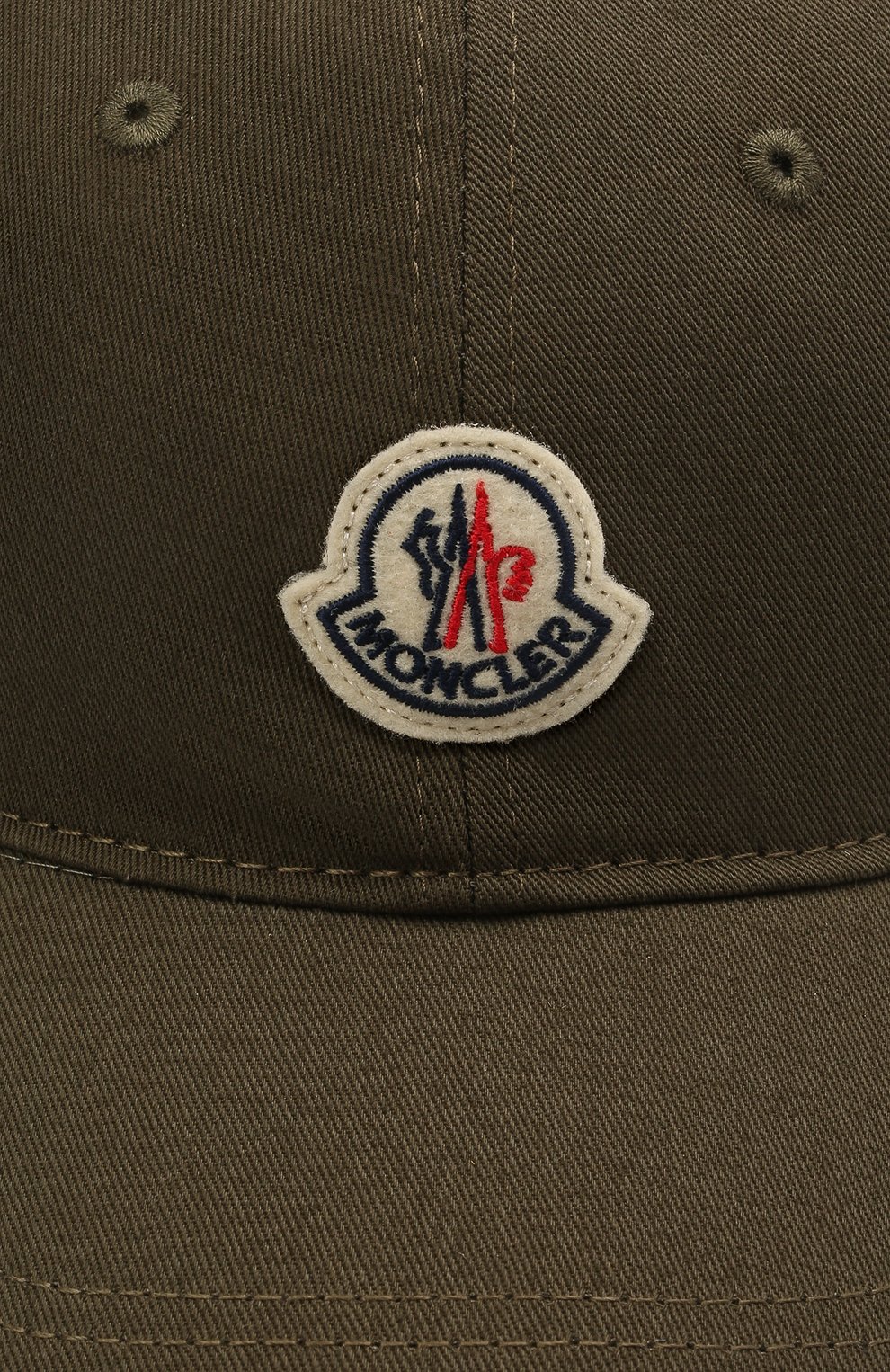Мужской хлопковая бейсболка MONCLER хаки цвета по цене 12500 руб., арт. G1-091-3B707-00-V0090 | Фото 3 Мужской хлопковая бейсболка MONCLER хаки цвета, арт. G1-091-3B707-00-V0090 | Фото 3
