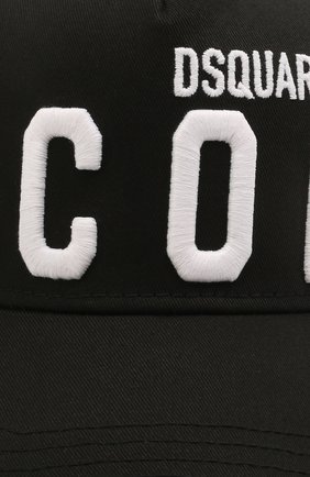 Мужской хлопковая бейсболка DSQUARED2 черно-белого цвета по цене 11250 руб., арт. BCM0412 05C00001 | Фото 3 Мужской хлопковая бейсболка DSQUARED2 черно-белого цвета, арт. BCM0412 05C00001 | Фото 3