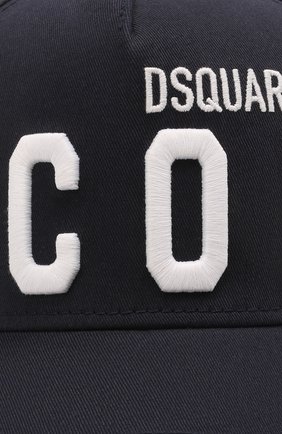 Мужской хлопковая бейсболка DSQUARED2 темно-синего цвета по цене 11250 руб., арт. BCM0412 05C00001 | Фото 3 Мужской хлопковая бейсболка DSQUARED2 темно-синего цвета, арт. BCM0412 05C00001 | Фото 3