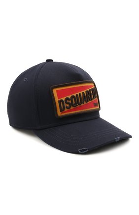 Мужской хлопковая бейсболка DSQUARED2 темно-синего цвета по цене 13200 руб., арт. BCM0419 05C00001 | Фото 1 Мужской хлопковая бейсболка DSQUARED2 темно-синего цвета, арт. BCM0419 05C00001 | Фото 1