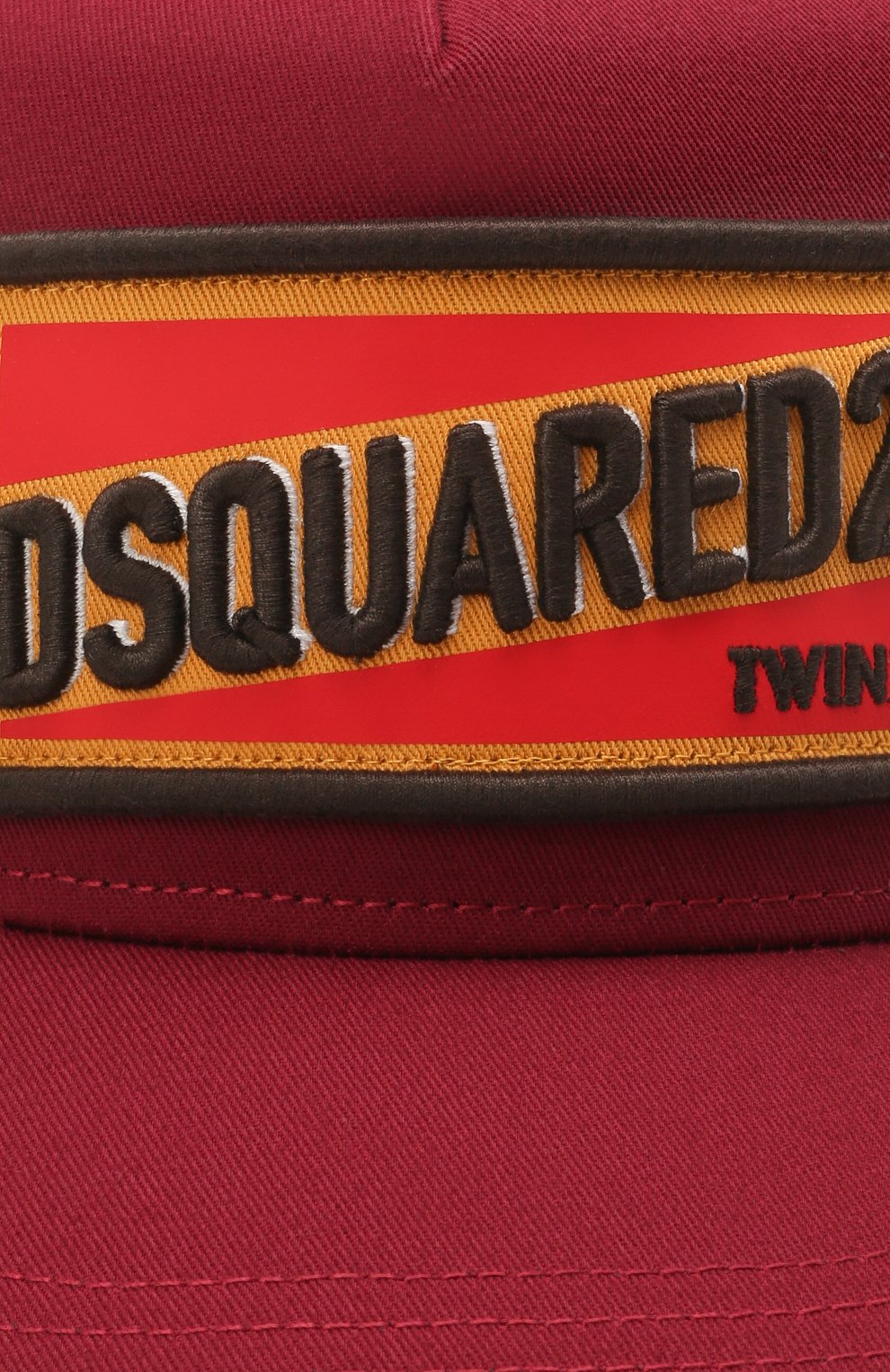 Мужской хлопковая бейсболка DSQUARED2 бордового цвета по цене 13200 руб., арт. BCM0419 05C00001 | Фото 3 Мужской хлопковая бейсболка DSQUARED2 бордового цвета, арт. BCM0419 05C00001 | Фото 3