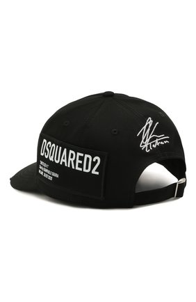 Мужской хлопковая бейсболка DSQUARED2 черно-белого цвета по цене 15900 руб., арт. BCM0445 05C00001 | Фото 2 Мужской хлопковая бейсболка DSQUARED2 черно-белого цвета, арт. BCM0445 05C00001 | Фото 2