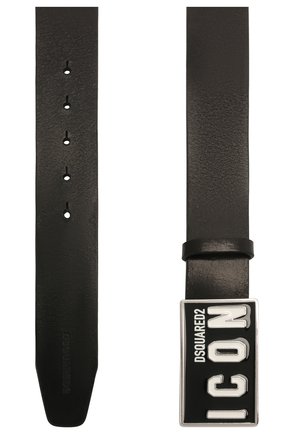 Мужской кожаный ремень DSQUARED2 черного цвета по цене 20750 руб., арт. BEM0326 12900001 | Фото 2 Мужской кожаный ремень DSQUARED2 черного цвета, арт. BEM0326 12900001 | Фото 2