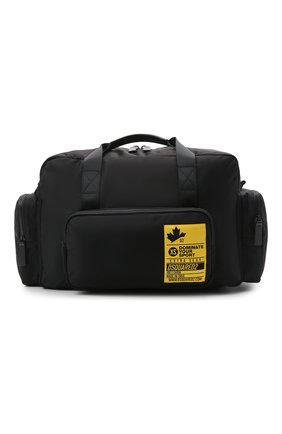 Мужская текстильная спортивная сумка DSQUARED2 черного цвета, арт. DFM0019 11703883 | Фото 1 (Ремень/цепочка: На ремешке; Материал: Текстиль; Размер: large)
