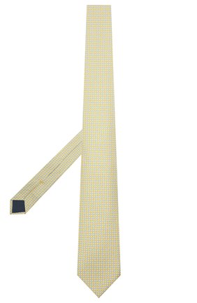 Мужской шелковый галстук CORNELIANI желтого цвета, арт. 87U390-1120334/00 | Фото 2 (Материал: Текстиль, Шелк; Принт: С принтом)