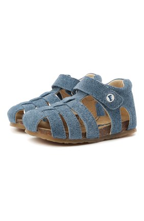 Детские кожаные сандалии FALCOTTO синего цвета, арт. 0011500736/41 | Фото 1 (Материал внутренний: Натуральная кожа; Материал внешний: Кожа; Региональные ограничения белый список (Axapta Mercury): RU)