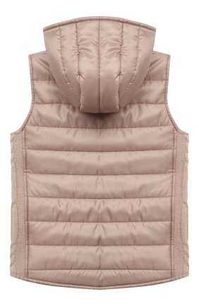 Детский двусторонний жилет с капюшоном GIORGETTI CASHMERE бежевого цвета по цене 28050 руб., арт. MB1370/2A-6A | Фото 2 Детский двусторонний жилет с капюшоном GIORGETTI CASHMERE бежевого цвета, арт. MB1370/2A-6A | Фото 2 (Девочки Кросс-КТ: Верхняя одежда; Рукава: Без рукавов; Ростовка одежда: 2 года | 92 см, 4 года | 104 см, 6 лет | 116 см)