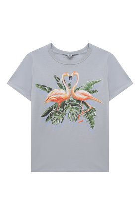 Детская хлопковая футболка STELLA MCCARTNEY голубого цвета по цене 4320 руб., арт. 602652/SQJ97 | Фото 1 Детская хлопковая футболка STELLA MCCARTNEY голубого цвета, арт. 602652/SQJ97 | Фото 1