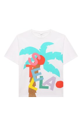 Детская хлопковая футболка STELLA MCCARTNEY белого цвета по цене 4320 руб., арт. 602650/SQJA1 | Фото 1 Детская хлопковая футболка STELLA MCCARTNEY белого цвета, арт. 602650/SQJA1 | Фото 1