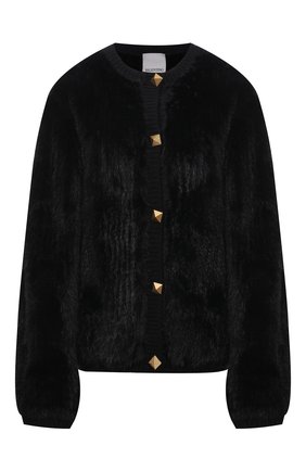Женская норковая шуба VALENTINO черного цвета по цене 1160000 руб., арт. VF3FBM00TDK | Фото 1 Женская норковая шуба VALENTINO черного цвета, арт. VF3FBM00TDK | Фото 1