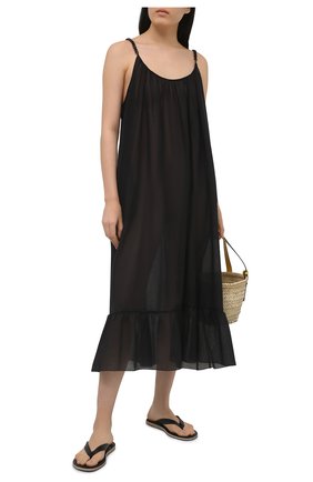 Женское хлопковое платье STELLA MCCARTNEY черного цвета по цене 49950 руб., арт. S7AF11240 | Фото 2 Женское хлопковое платье STELLA MCCARTNEY черного цвета, арт. S7AF11240 | Фото 2