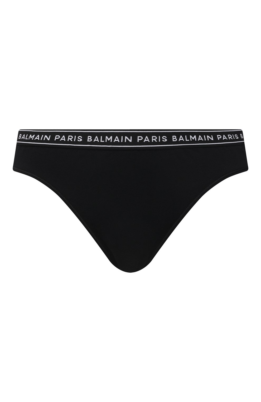 Женские хлопковые трусы-слипы BALMAIN черного цвета, арт. BPL615140 | Фото 1