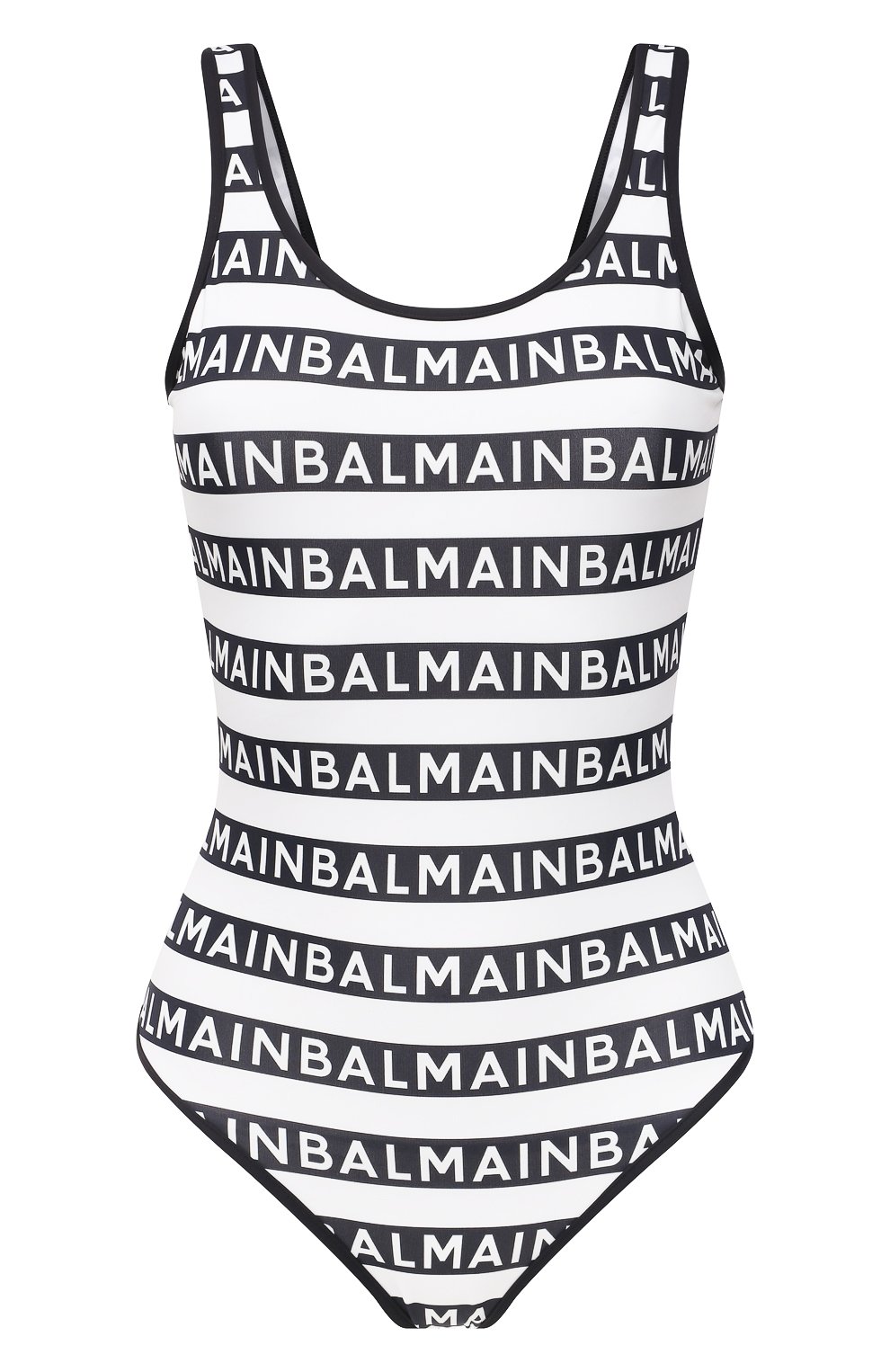 Женский слитный купальник BALMAIN черно-белого цвета, арт. BKBU00220 | Фото 1