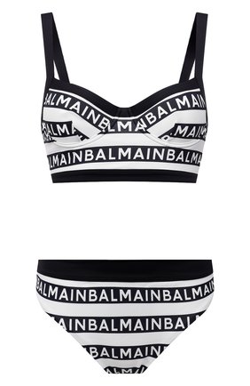Женский раздельный купальник BALMAIN черно-белого цвета по цене 51700 руб., арт. BKBC70220 | Фото 1 Женский раздельный купальник BALMAIN черно-белого цвета, арт. BKBC70220 | Фото 1 (Материал внешний: Синтетический материал; Женское Кросс-КТ: Раздельные купальники)