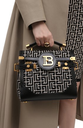 Женская сумка bbuzz 23 BALMAIN черно-белого цвета по цене 181500 руб., арт. VN0DB599/TJGH | Фото 2 Женская сумка bbuzz 23 BALMAIN черно-белого цвета, арт. VN0DB599/TJGH | Фото 2