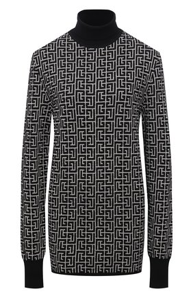 Женский шерстяная водолазка BALMAIN черно-белого цвета по цене 98500 руб., арт. VH0KF006/K020 | Фото 1 Женский шерстяная водолазка BALMAIN черно-белого цвета, арт. VH0KF006/K020 | Фото 1