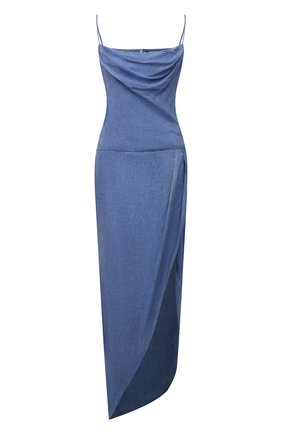 Женское шелковое платье BALMAIN синего цвета по цене 191000 руб., арт. VF0RN040/I667 | Фото 1 Женское шелковое платье BALMAIN синего цвета, арт. VF0RN040/I667 | Фото 1