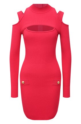 Женское платье из вискозы BALMAIN фуксия цвета по цене 159000 руб., арт. VF0R8100/K211 | Фото 1 Женское платье из вискозы BALMAIN фуксия цвета, арт. VF0R8100/K211 | Фото 1
