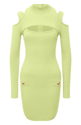 Женское платье из вискозы BALMAIN светло-зеленого цвета по цене 159000 руб., арт. VF0R8100/K211 | Фото 1 Женское платье из вискозы BALMAIN светло-зеленого цвета, арт. VF0R8100/K211 | Фото 1