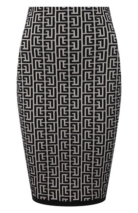 Женская шерстяная юбка BALMAIN черно-белого цвета по цене 115000 руб., арт. VF0LC001/K253 | Фото 1 Женская шерстяная юбка BALMAIN черно-белого цвета, арт. VF0LC001/K253 | Фото 1 (Материал внешний: Шерсть; Длина Ж (юбки, платья, шорты): До колена; Стили: Гламурный; Женское Кросс-КТ: Юбка-карандаш, Юбка-одежда; Кросс-КТ: Трикотаж)