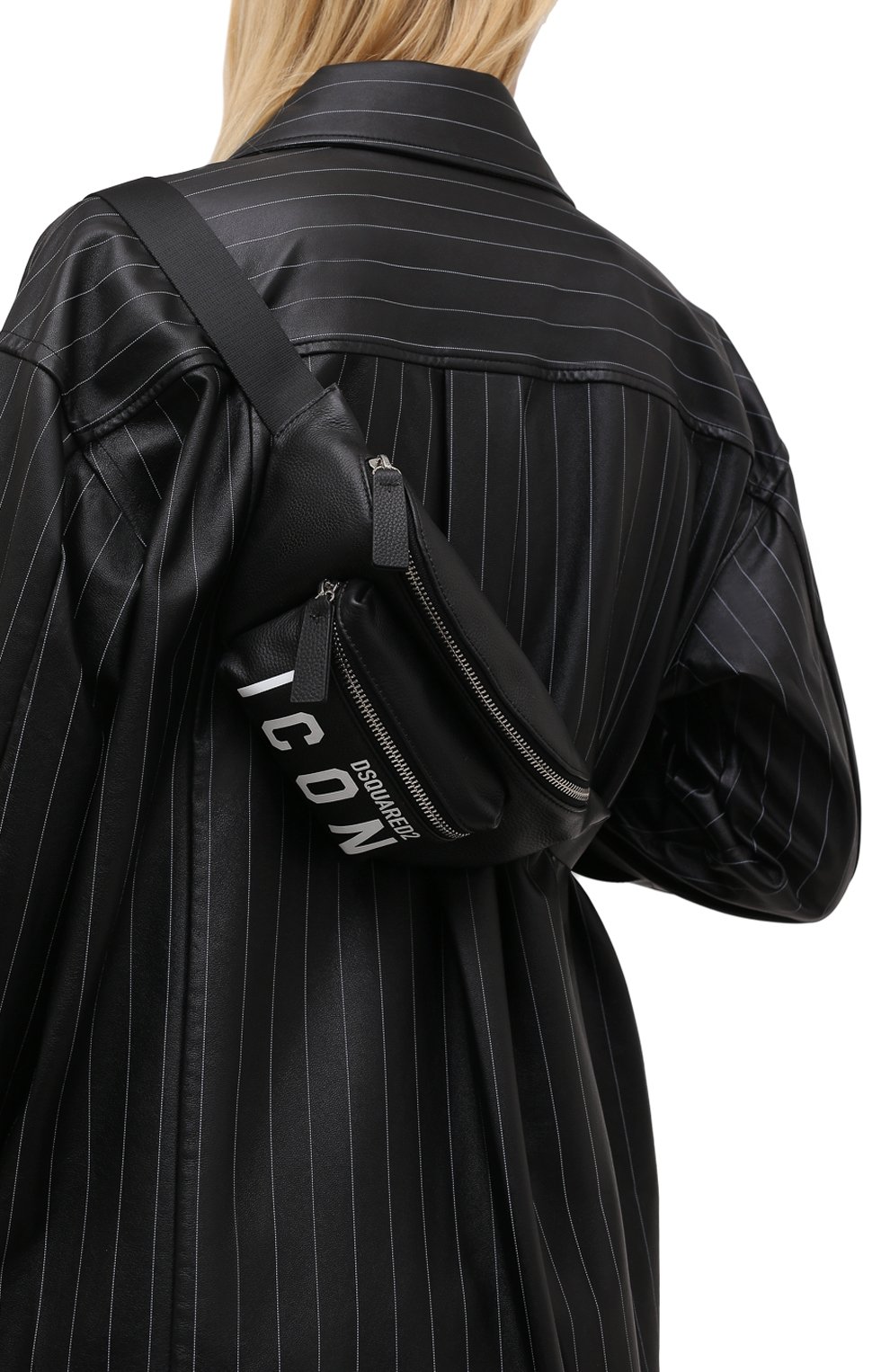 Женская поясная сумка DSQUARED2 черного цвета по цене 35500 руб., арт. BBW0029 25103905 | Фото 2 Женская поясная сумка DSQUARED2 черного цвета, арт. BBW0029 25103905 | Фото 2