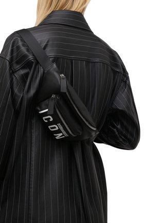 Женская поясная сумка DSQUARED2 черного цвета по цене 35500 руб., арт. BBW0029 25103905 | Фото 2 Женская поясная сумка DSQUARED2 черного цвета, арт. BBW0029 25103905 | Фото 2