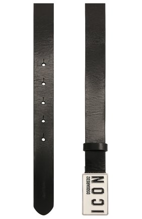 Женский кожаный ремень DSQUARED2 черного цвета по цене 17200 руб., арт. BEW0239 12900001 | Фото 2 Женский кожаный ремень DSQUARED2 черного цвета, арт. BEW0239 12900001 | Фото 2