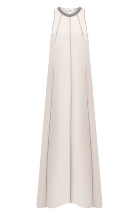 Женское шелковое платье BRUNELLO CUCINELLI бежевого цвета по цене 463000 руб., арт. MF940ADR21 | Фото 1 Женское шелковое платье BRUNELLO CUCINELLI бежевого цвета, арт. MF940ADR21 | Фото 1