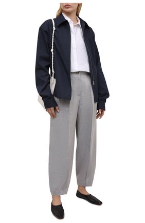 Женские льняные брюки GIORGIO ARMANI серого цвета по цене 89950 руб., арт. 1SHPP0HB/T02A6 | Фото 2 Женские льняные брюки GIORGIO ARMANI серого цвета, арт. 1SHPP0HB/T02A6 | Фото 2