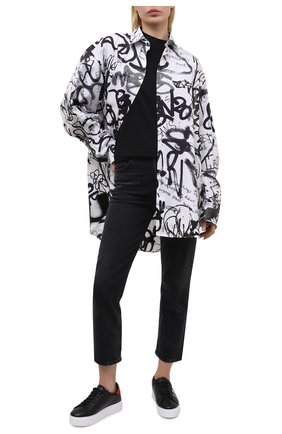 Женские кожаные кеды DSQUARED2 черного цвета по цене 36950 руб., арт. SNW0008 01502228 | Фото 2 Женские кожаные кеды DSQUARED2 черного цвета, арт. SNW0008 01502228 | Фото 2