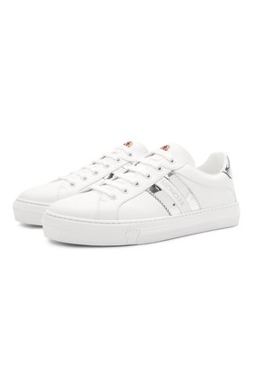 Женские кожаные кеды ariel MONCLER белого цвета по цене 42700 руб., арт. G1-09B-4M704-40-02SRY | Фото 1 Женские кожаные кеды ariel MONCLER белого цвета, арт. G1-09B-4M704-40-02SRY | Фото 1